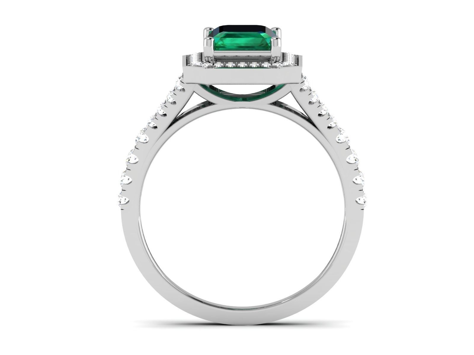 Solitaire ring 3dm stl render detail 3D print model 3D print model_4