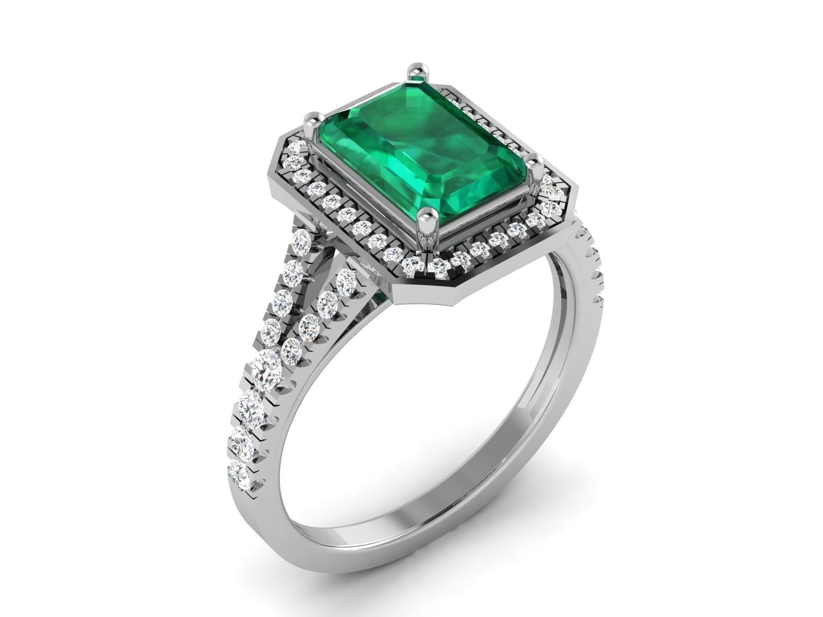 Solitaire ring 3dm stl render detail 3D print model 3D print model_11