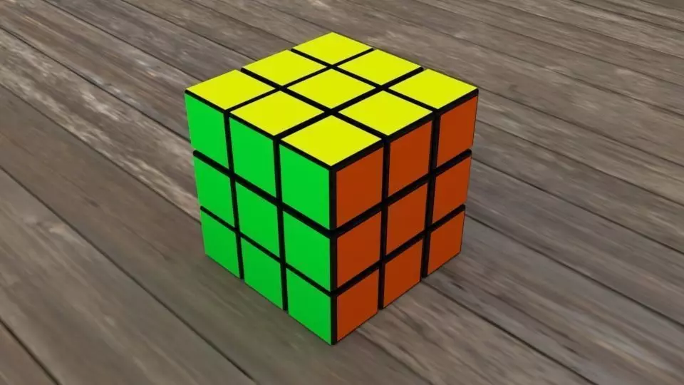 Cube Rubic Low-poly 3D model