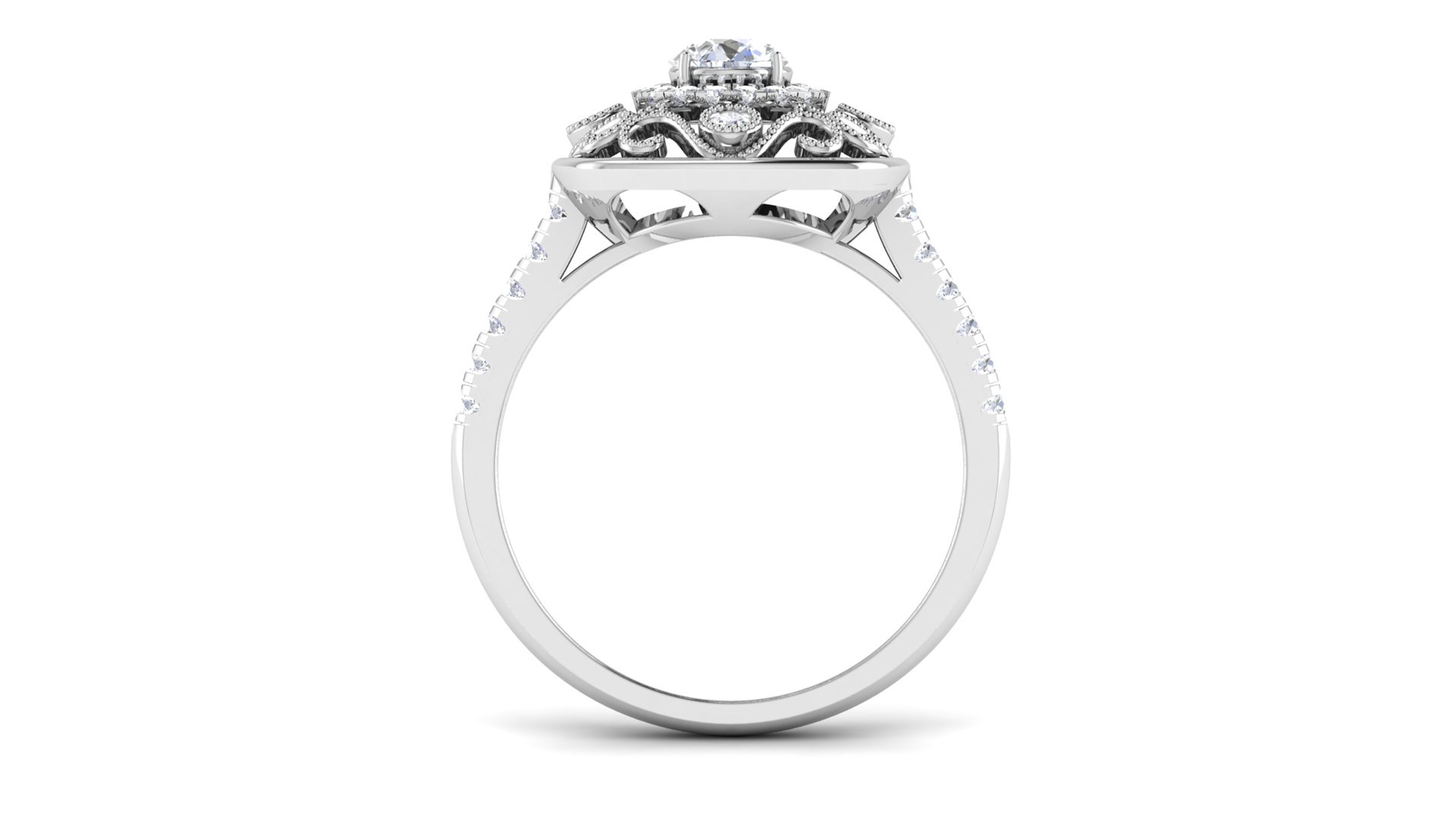 Solitaire ring 3dm stl render detail 3D print model 3D print model_7