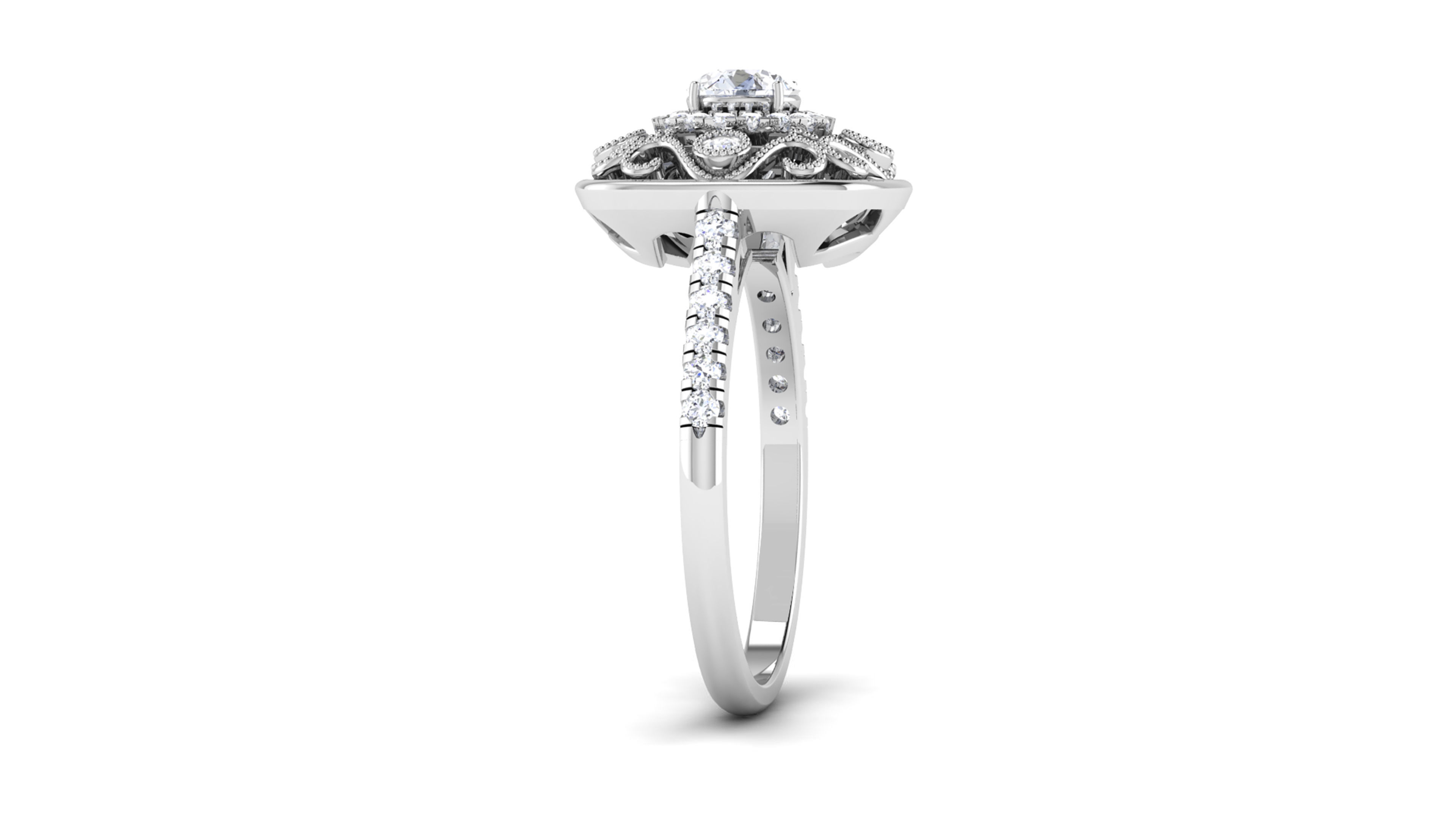 Solitaire ring 3dm stl render detail 3D print model 3D print model_8