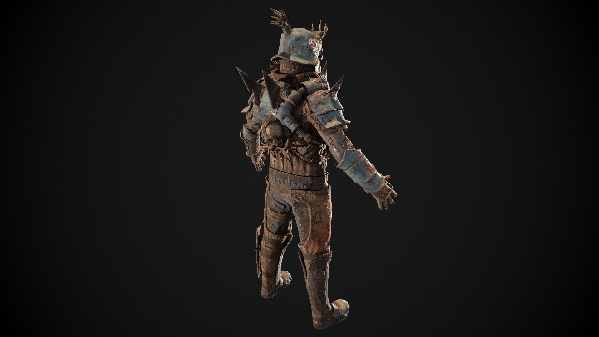 Skull armor 5 Low-poly 3D model_4