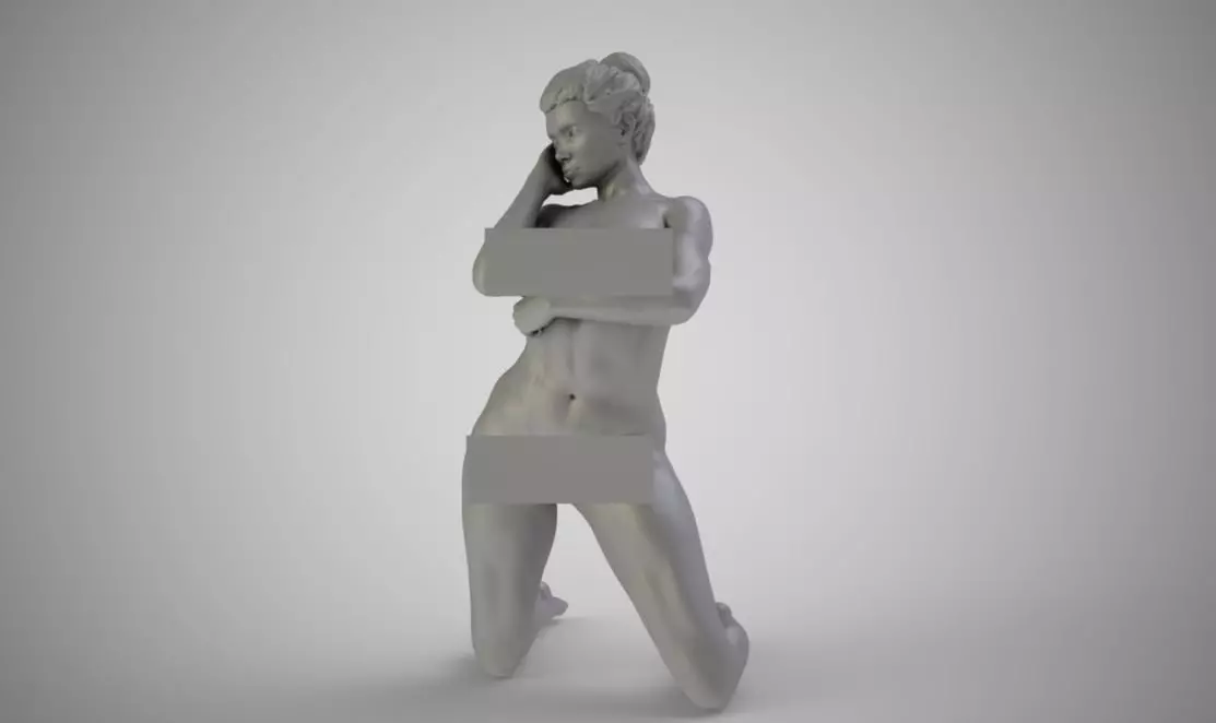 Grown Woman 3D print model_0