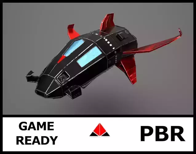 Spacecraft spaceship with wings