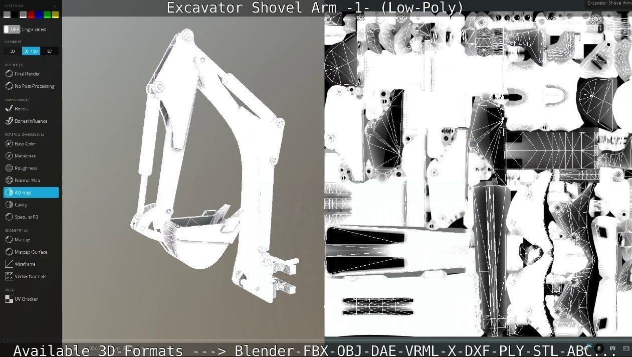 Mini-Excavator and Components  3D Model Collection_54