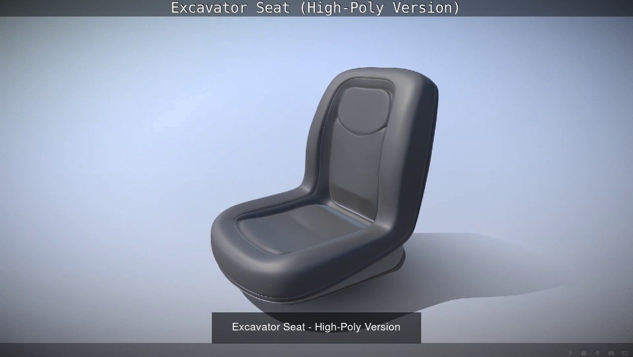 Mini-Excavator and Components  3D Model Collection_18