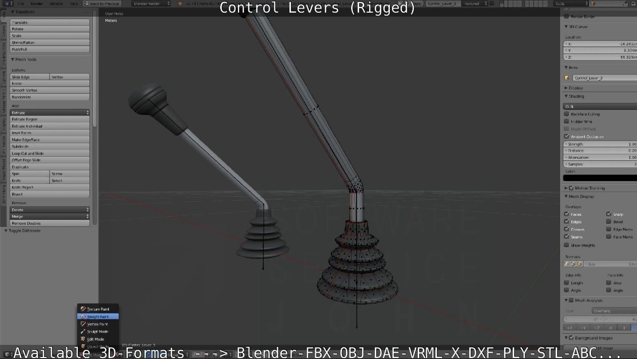 Mini-Excavator and Components  3D Model Collection_66