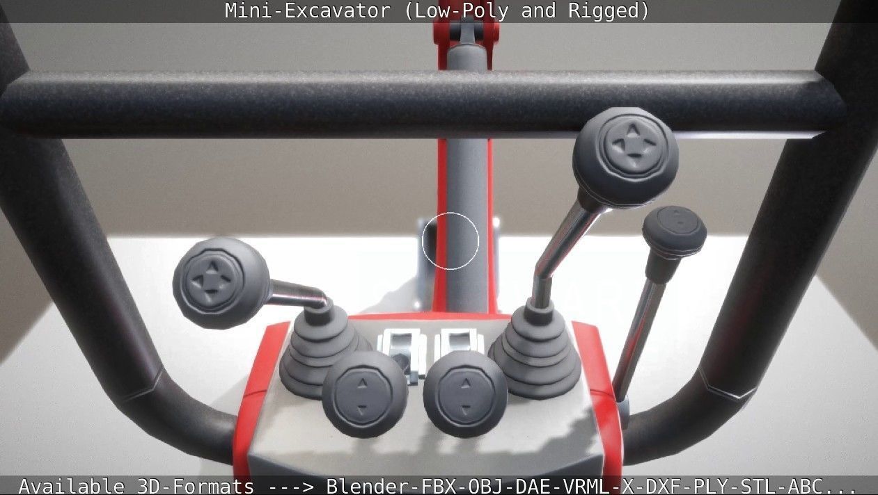 Mini-Excavator and Components  3D Model Collection_43