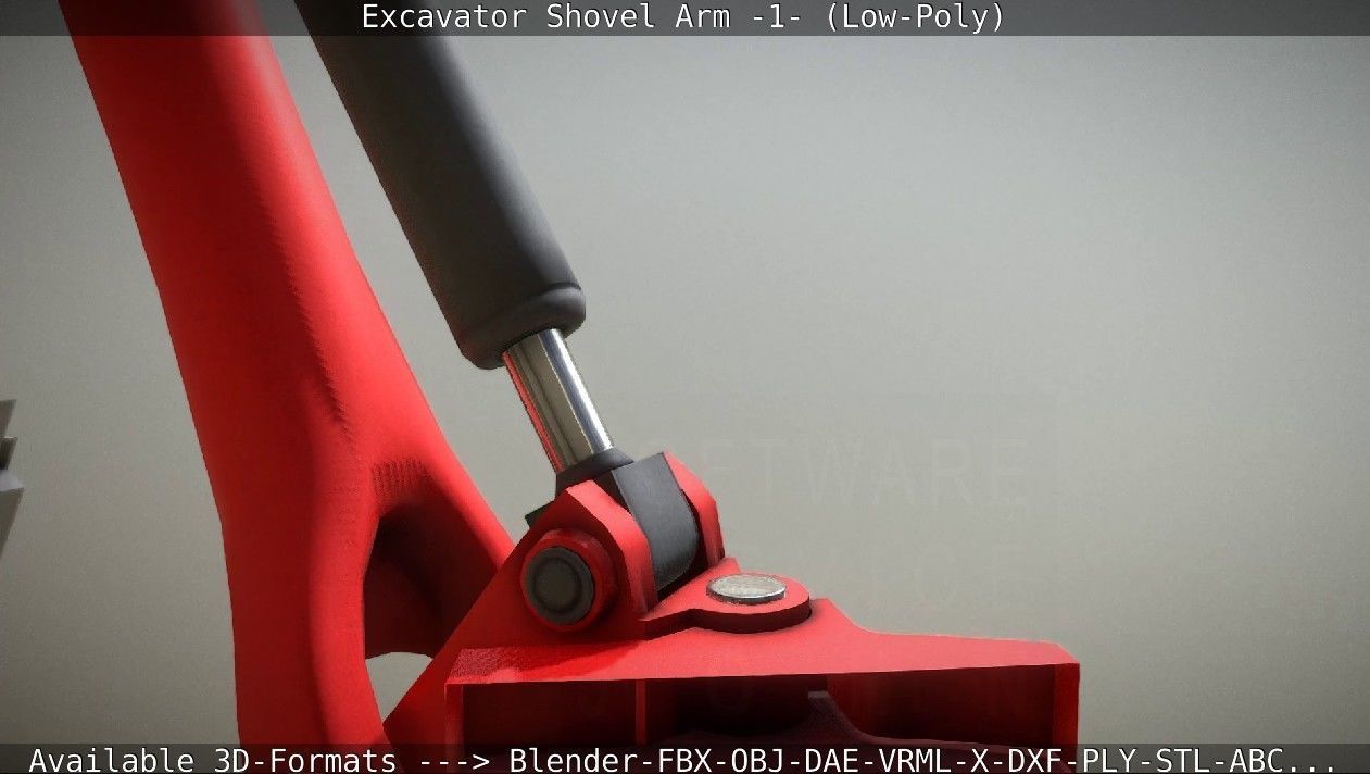 Mini-Excavator and Components  3D Model Collection_51