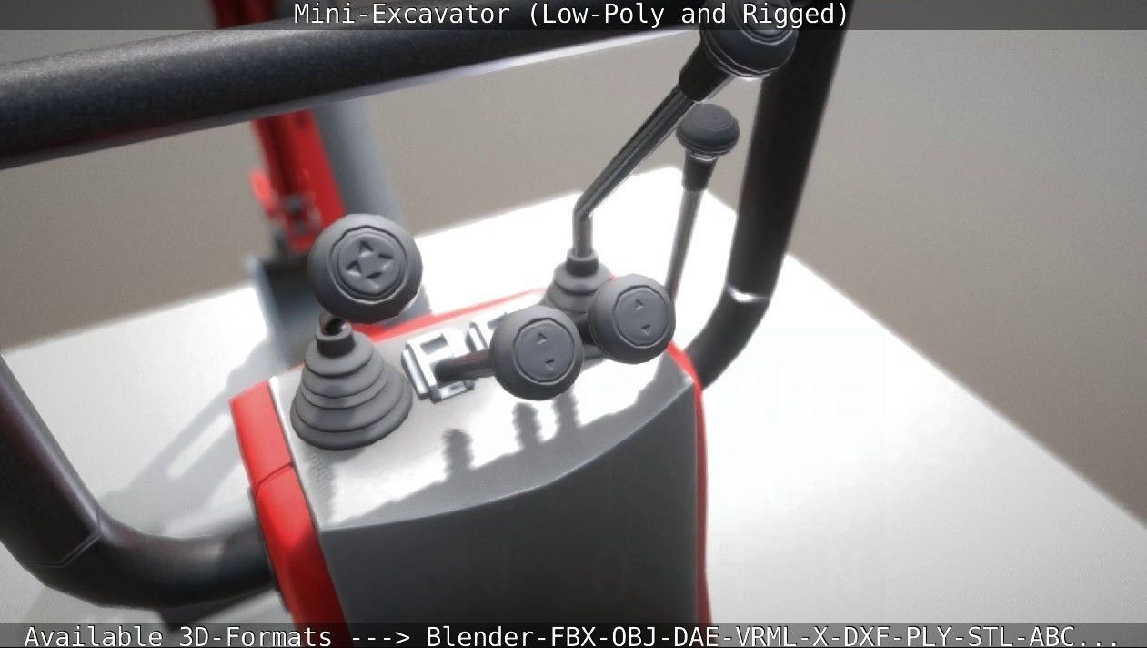 Mini-Excavator and Components  3D Model Collection_42