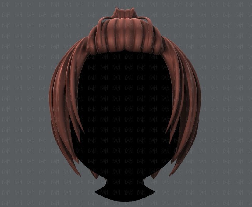 3D Hair style for boy V59 Low-poly 3D model_1