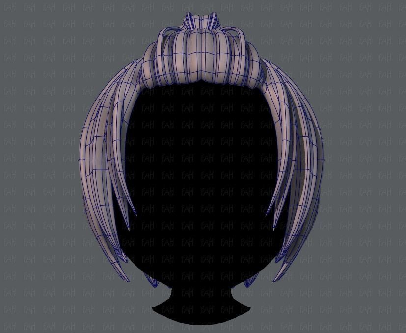 3D Hair style for boy V59 Low-poly 3D model_9