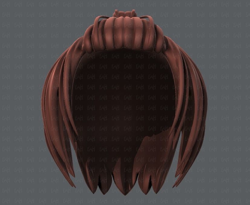 3D Hair style for boy V59 Low-poly 3D model_37