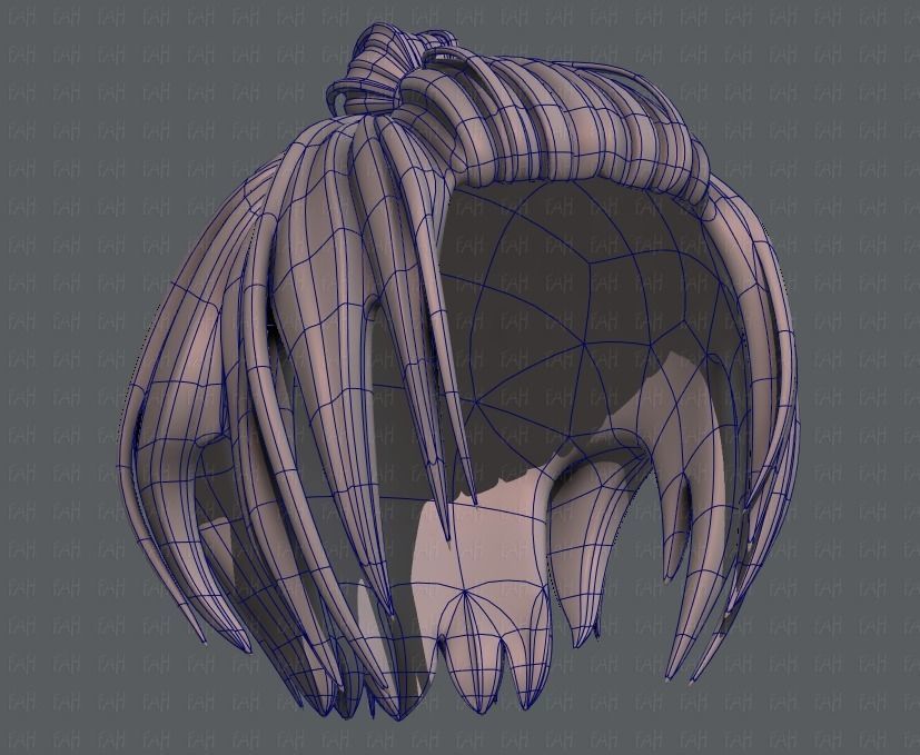 3D Hair style for boy V59 Low-poly 3D model_42
