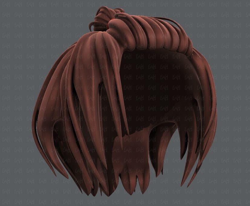 3D Hair style for boy V59 Low-poly 3D model_41