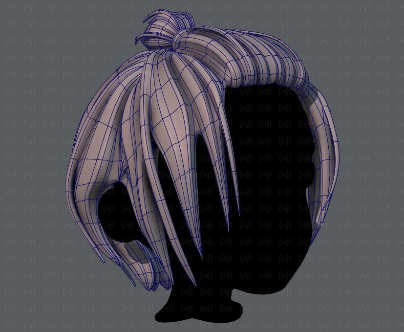 3D Hair style for boy V59 Low-poly 3D model_10