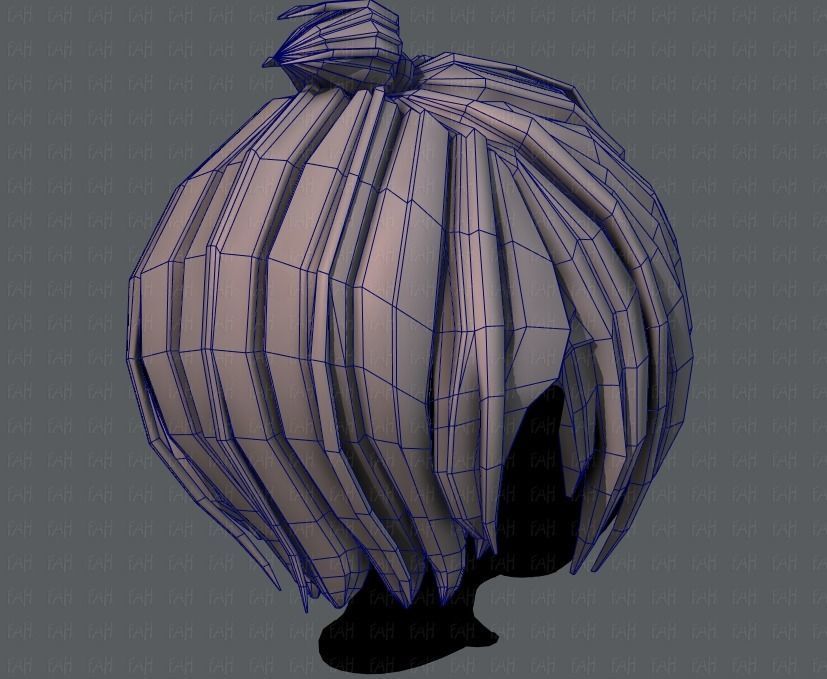 3D Hair style for boy V59 Low-poly 3D model_28