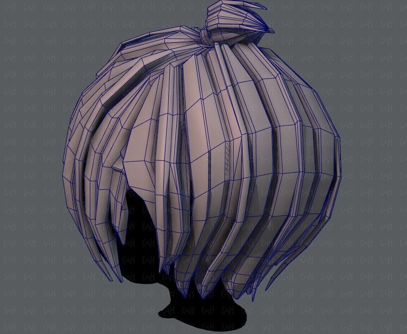 3D Hair style for boy V59 Low-poly 3D model_30