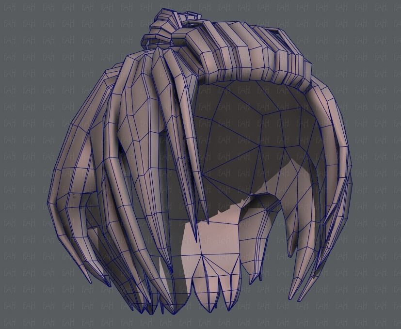 3D Hair style for boy V59 Low-poly 3D model_44