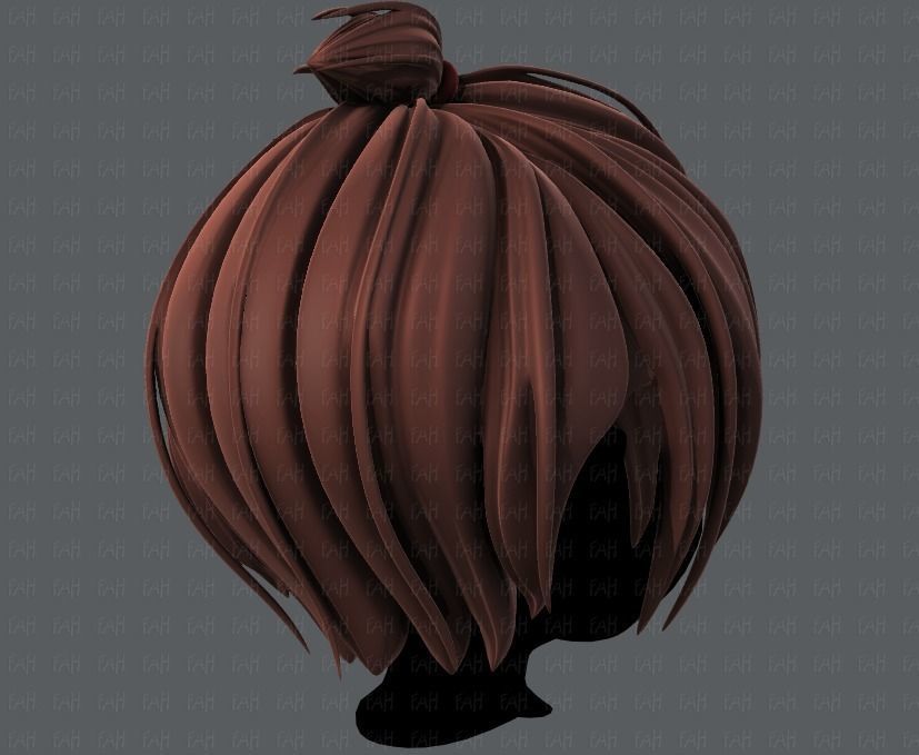 3D Hair style for boy V59 Low-poly 3D model_4