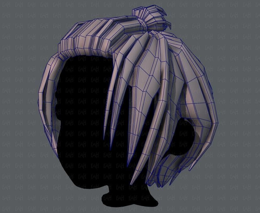 3D Hair style for boy V59 Low-poly 3D model_32
