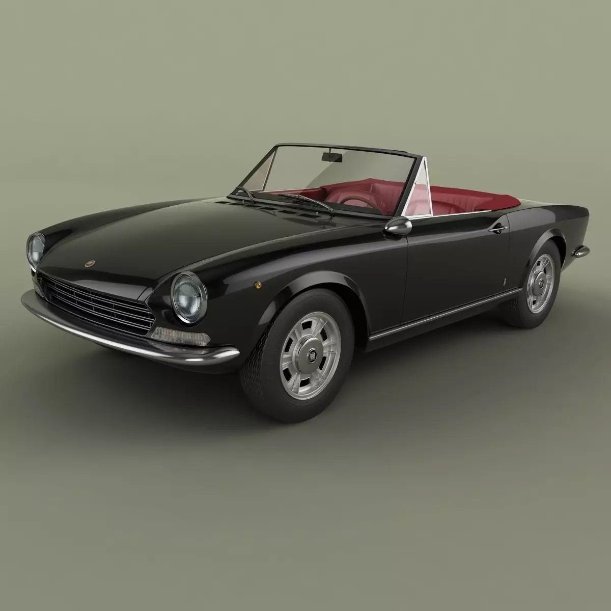 Fiat 124 Spider 3D model_0