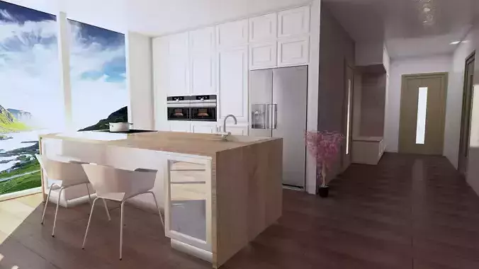 Modern kitchen with classical design