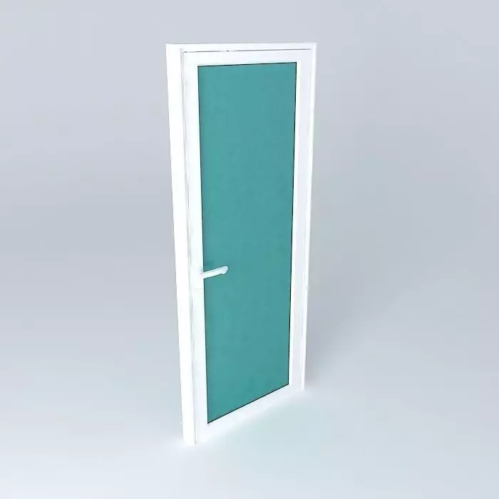 Aluminium door 3D model_0