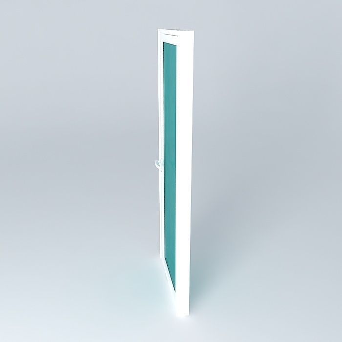 Aluminium door 3D model_2