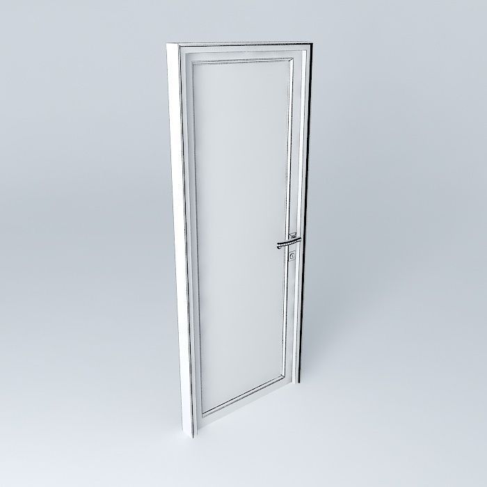 Aluminium door 3D model_4