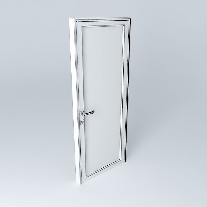 Aluminium door 3D model_3