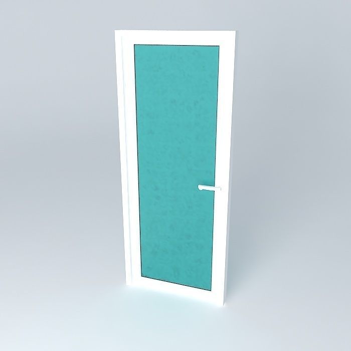 Aluminium door 3D model_1