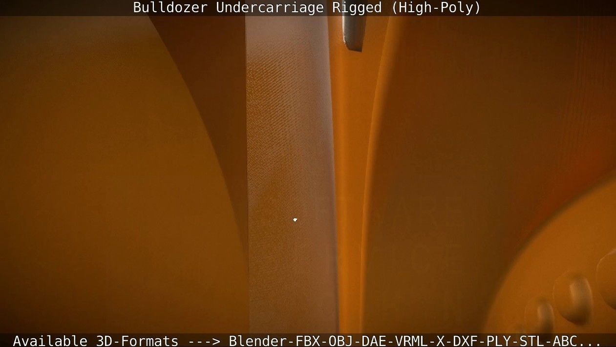 Bulldozer Undercarriage Rigged and Animated High-Poly Version 3D model_103