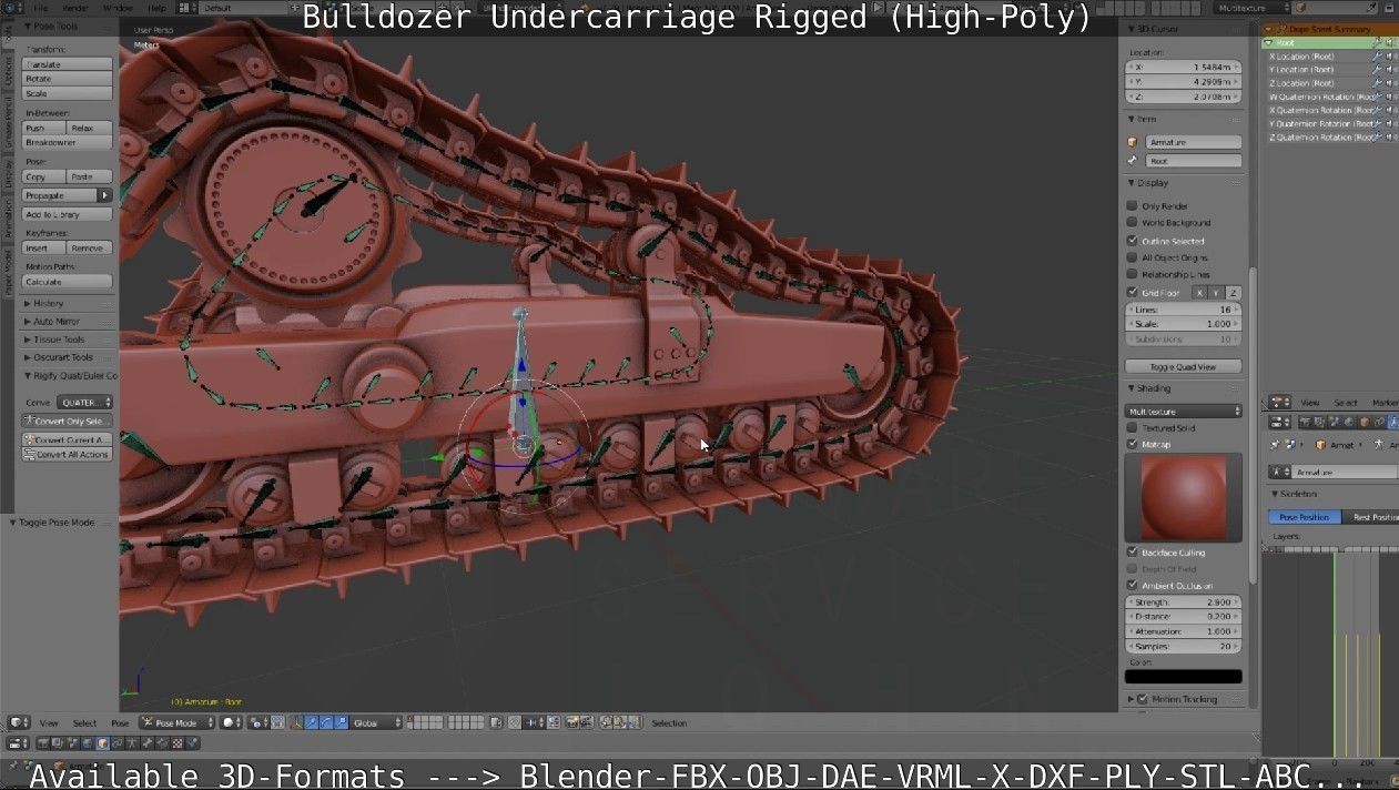 Bulldozer Undercarriage Rigged and Animated High-Poly Version 3D model_54