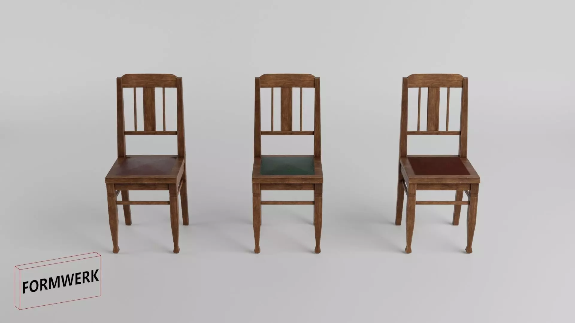 3D Model historic low Poly chair 01 Low-poly 3D model