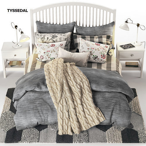 BED TYSSEDAL ikea 3D model