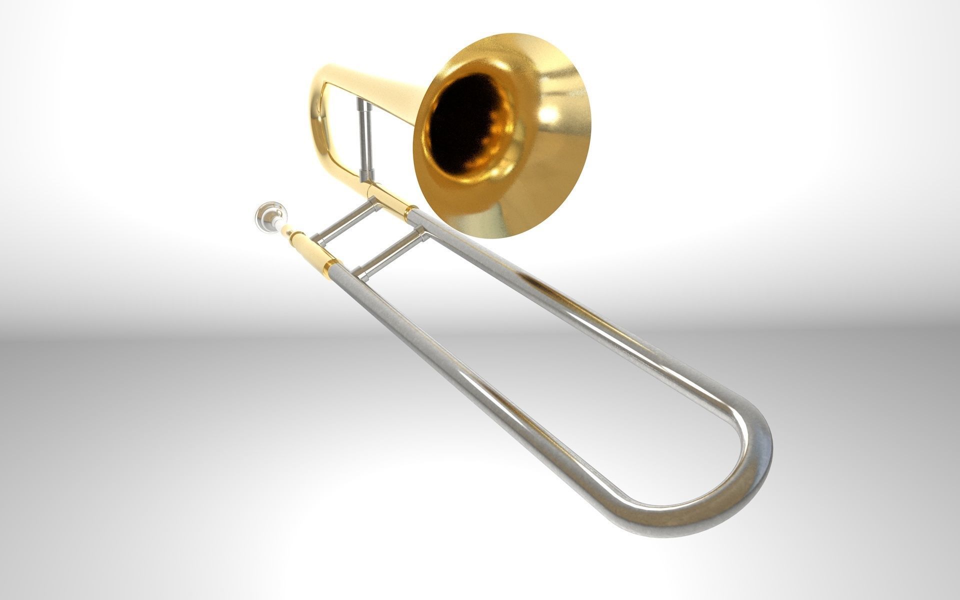 Trombone Brass 3D model_3
