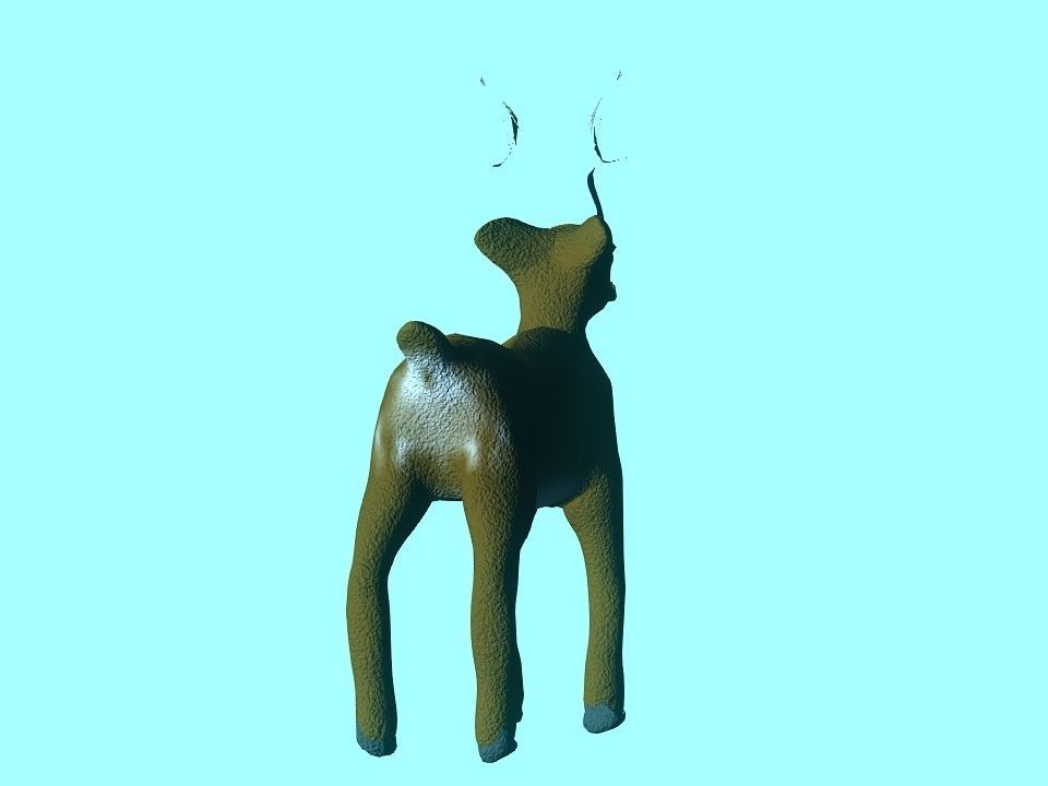 Toy fluffy dear Low-poly 3D model_8