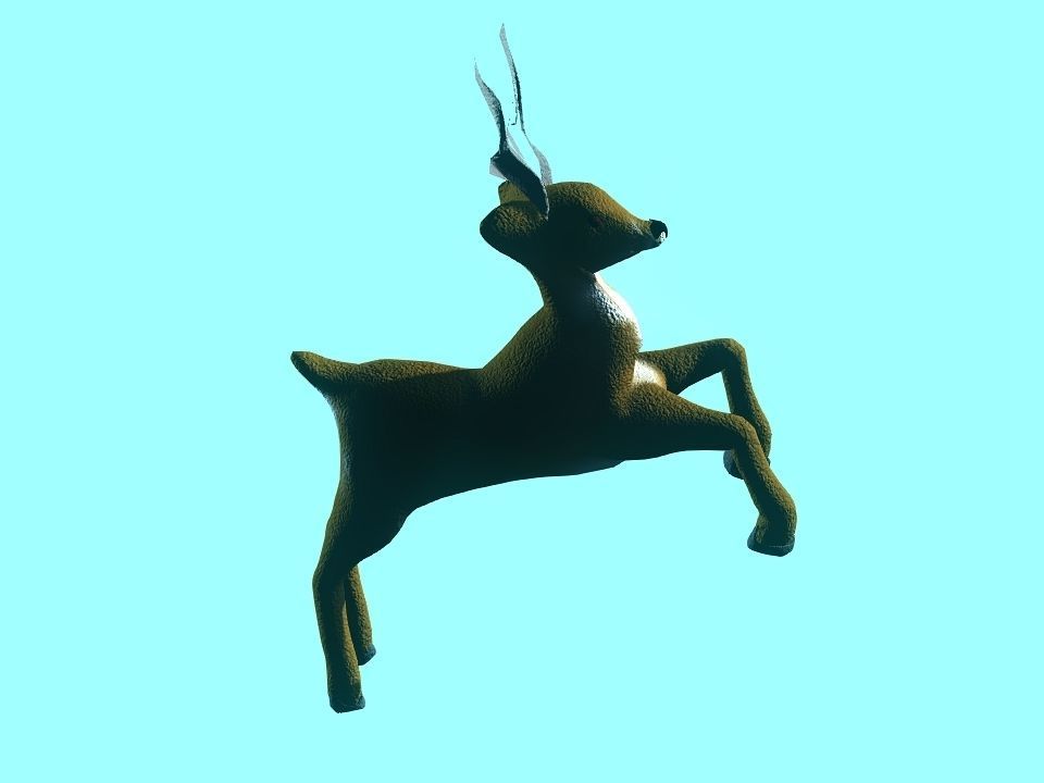 Toy fluffy dear Low-poly 3D model_44