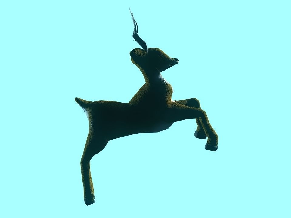 Toy fluffy dear Low-poly 3D model_23