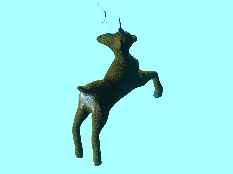 Toy fluffy dear Low-poly 3D model_42