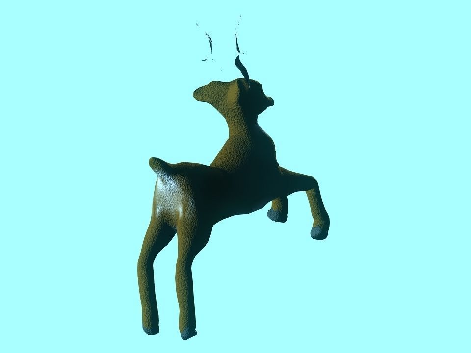 Toy fluffy dear Low-poly 3D model_22