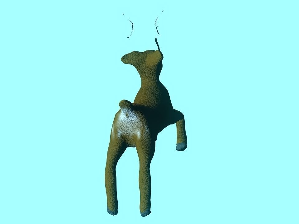 Toy fluffy dear Low-poly 3D model_20