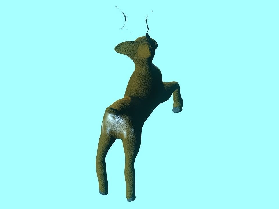 Toy fluffy dear Low-poly 3D model_40