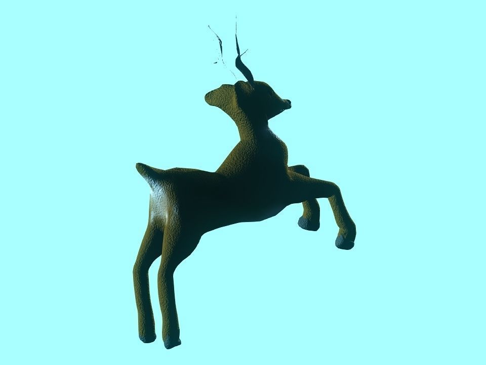 Toy fluffy dear Low-poly 3D model_24