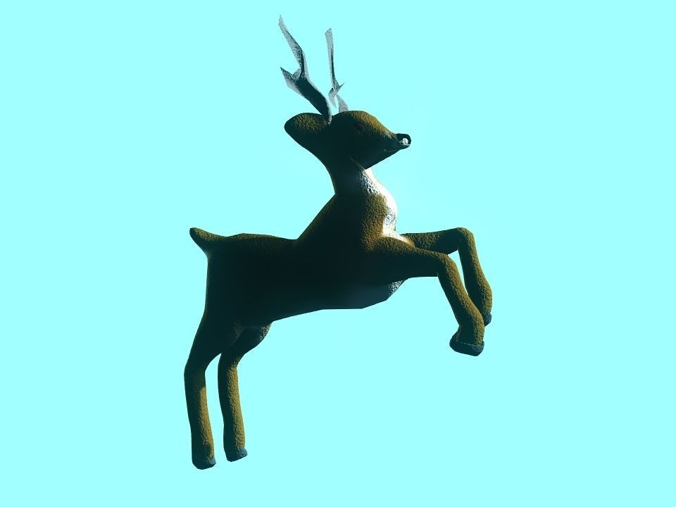 Toy fluffy dear Low-poly 3D model_25