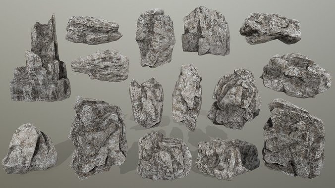 rocks rock Low-poly 3D model