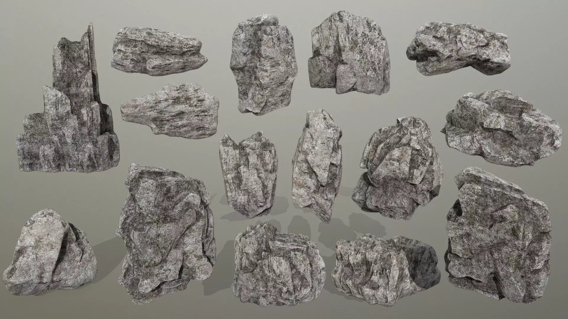 rocks rock Low-poly 3D model_0