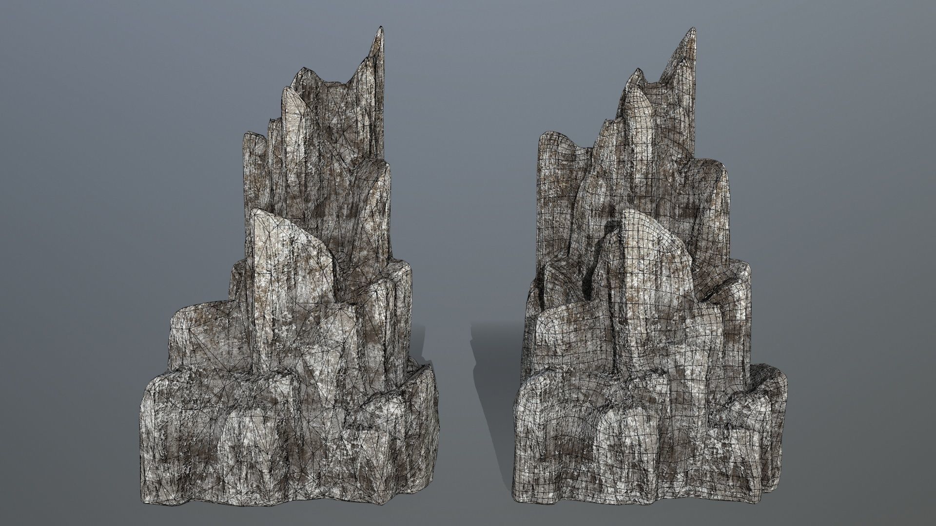 rocks rock Low-poly 3D model_16