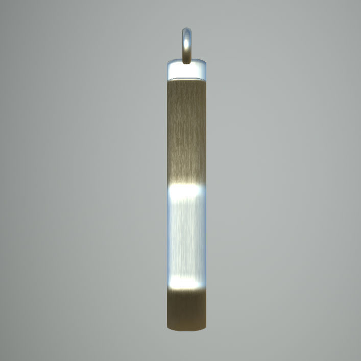 Pendant metal charm with leaf in shape of hand 3D print model_3